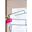 Correspondence cards with embossing, Smoke Blue