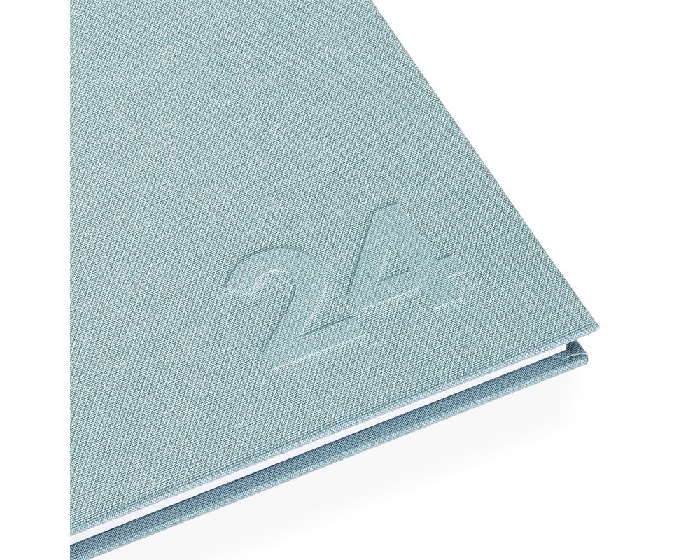 Bookbinders Design - Carnet en cuir avec inlay agenda 2024, Dusty Green