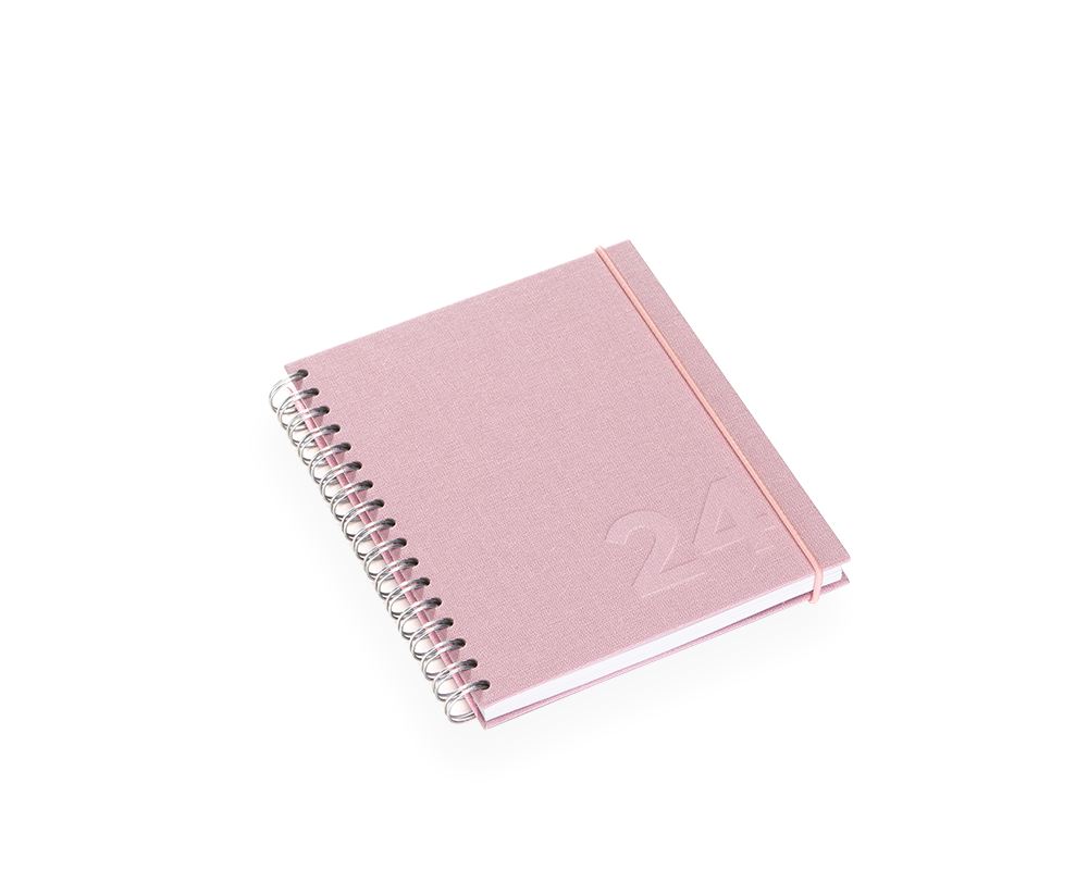 Bookbinders Design - Agenda 2024, à spirales, Dusty Pink