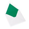 Envelope, Coloured liner, Clover Green
