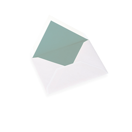 Envelope, Cotton paper, Coloured liner, Dusty Green