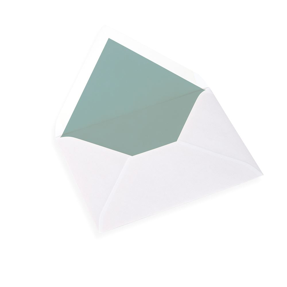 Envelope, Coloured liner, Dusty Green
