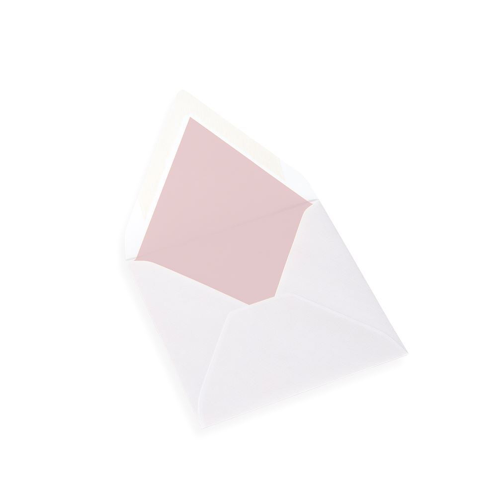 Envelope, Coloured liner, Dusty Pink