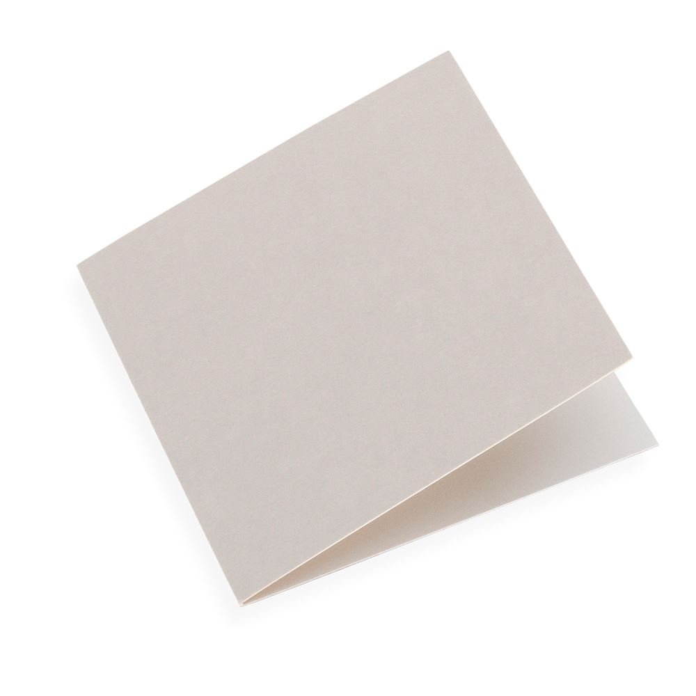 Faltkarte aus Baumwollpapier, Pebble Grey