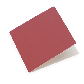 Faltkarte aus Baumwollpapier, Rose Red