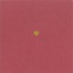 Folded card, Rose Red, Heart in gold