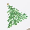 Faltkarte, Kleiner Weihnachtsbaum, Baumwollpapier