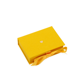 Box mit Satinband, Sun Yellow, Kleines Herz