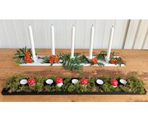 CANDLEFORM 5-CANDLES 76X12CM WHITE