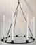 9-CANDLERING D.58CM BLACK 4 HOOKS