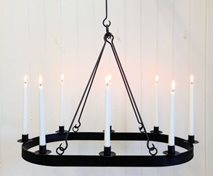 OILB.8-CANDLERING OVAL 78CM 5 HOOKS
