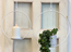 FLOWER/BLOCKCANDLERING  WHITE 2 HOOKS