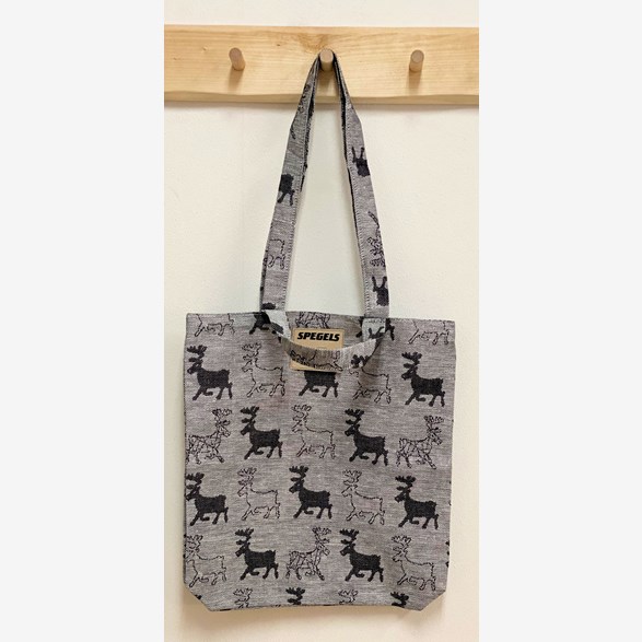 SHOULDERBAG 35X38CM BL.REINDEER/WHITE