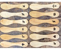 BUTTERKNIFE OIL. BIRCH W.CUT OUT SHAPE 15CM