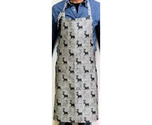 APRON BL.REINDEER/WHITE