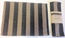 PLACEMAT 40X30CM STRIPE BLACK/BROWN
