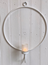 VÄGGLYKTA RING 36CM M.GLAS VIT