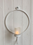 VÄGGLYKTA RING 23CM M.GLAS VIT
