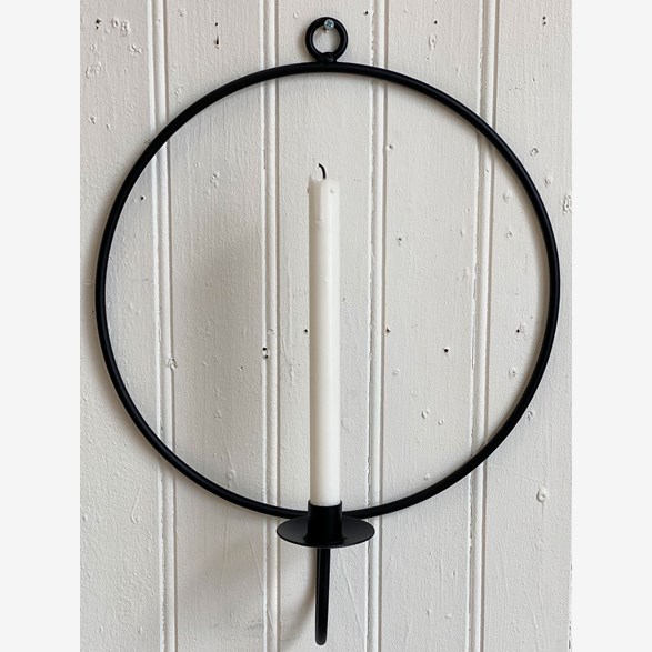VÄGGLAMPETT RING 36CM SVART