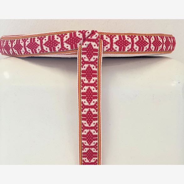 RIBBON 18MM REDWHITEYELLOW 25m/roll
