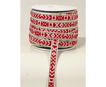 RIBBON 10MM REDWH.GREEN