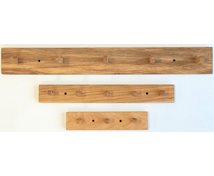 HANGER 4 SQUARE HOOKS OILED OAK