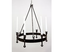 HANDWR.IRON CHANDELIER 6 CANDLES D.45CM
