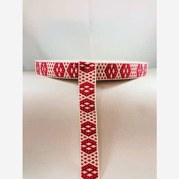 RIBBON 20MM REDWHITE