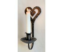 HANDWR.WALL CANDLEHOLDER HEART 27CM