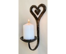 HANDSM.VÄGGLAMPETT BLOCKLJUS HJÄRTA 27CM
