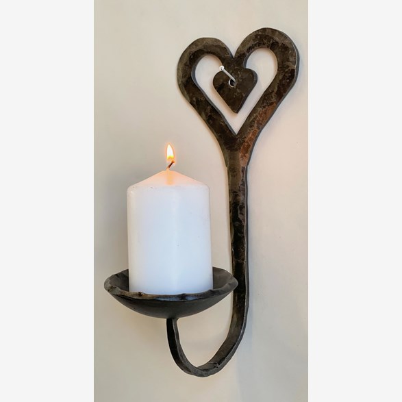 HANDSM.VÄGGLAMPETT BLOCKLJUS HJÄRTA 27CM