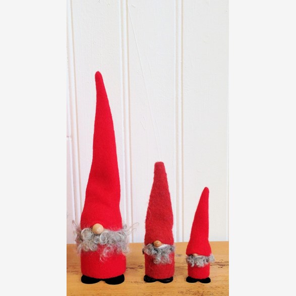 SANTA WITH LONG HAT RED