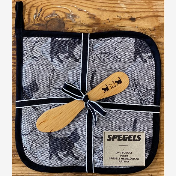 SET BLACK/WHITE HOTPAD/KNIFE CAT