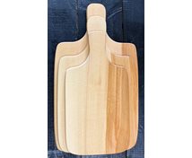 CUTTING BOARD W.HANDLE OILED BEECH