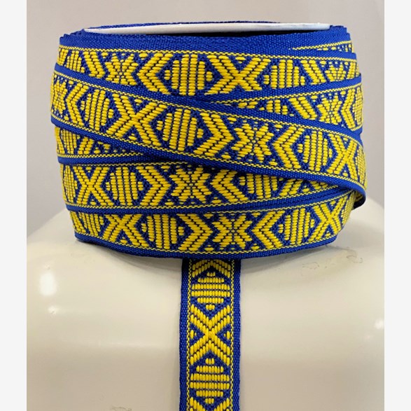 RIBBON 15MM YELLOWBLUE 25m/roll