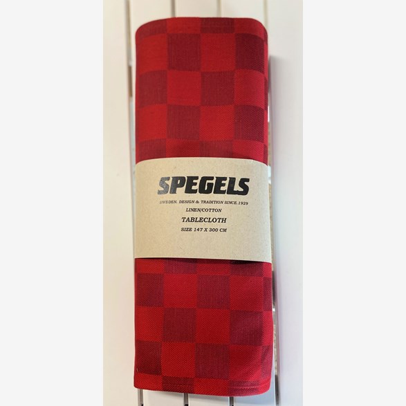 TABLECLOTH 147X300CM SQUARE RED/RED