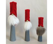 LONG SANTA REINDEERSK.GREY W.RED HAT