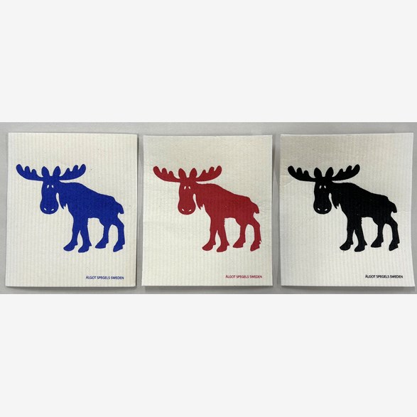 DISHRAG BEIGE WITH BIG MOOSE