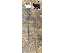 BLOMPINNE TRÄ/STÅL 28CM  KATT