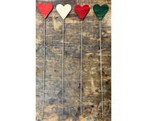 FLOWER STICK 28CM HEART