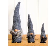 SANTA WITH LONG HAT GREY