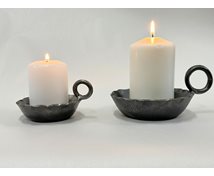 HAND WROUGHT BLOCK CANDLEHOLDER