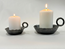 HAND WROUGHT BLOCK CANDLEHOLDER