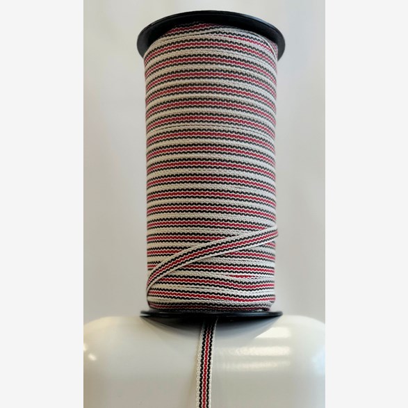 RIBBON 7MM BEIGEBROWNRED 100m/roll