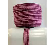 BAND 15MM ROSAMÖRKRÖD 25m/rulle