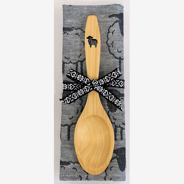 SET BLACKWH.TOWEL/SPOON