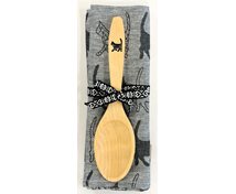SET BLACKWH.TOWEL/SPOON CUTOUT CAT