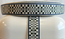 RIBBON 21 MM NAT.SQUARES/D.GREEN BOTTOM