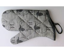 GLOVE BL.SHEEP WHITE FABRIC