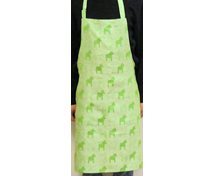APRON L.GREEN HORSE/WHITE